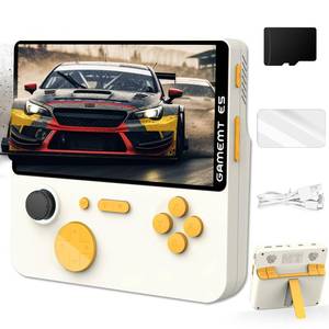 lot 6464 image: Handheld Game Console 5 Inch Screen, Retro Gaming Console with 64G Built-in 15000 Classic Games, 1280x720 Pixels, Game Searchable, 5000mAh Battery, Portable Pocket Arcade with Desktop Stand (White)