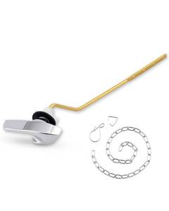 lot 6472 image: iFealClear Universal Toilet Handle Replacement Kit, SideAngle Mount Toilet Flush Handle Compatible with Kohler K-GP30324-CPTOTOAmerican Standard, Stainless Steel Flapper Chain, Chrome