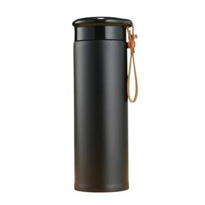 lot 6484 image: Stainless Steel Water Flask Vacuum Insulated Coffee Travel Mug Handle Thermal Cups For Hot And Cold Drinks Double Wall Tumblers with Lid Rope