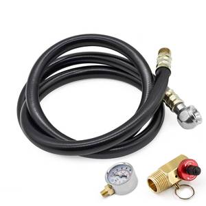lot 6493 image: BokWin Air Hose Replacement Kit-Air Tank Manifold,2 Inch Pressure Gauge,4 Feet Air Tank Hose for Repair Air Compressor