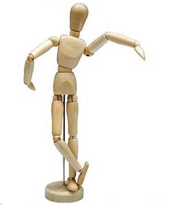 lot 8229 image: HSOMiD 12 Artists Wooden Manikin Jointed Mannequin Perfect for Home Decoration  Drawing The Human Figure (A) (Broken)