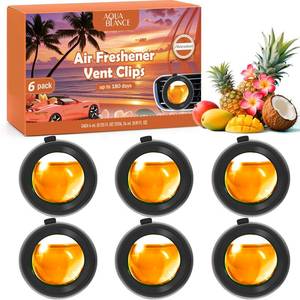 lot 8248 image: Car Air Freshener Vent Clips, Hawaiian Scent, 6 Pack, Long Lasting Scent Up to 180 Days