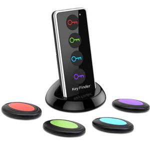 lot 8253 image: Key Finder Wireless Bluetooth Tracker - Locator Tags Key RF Locator Item Anti-Lost Tag Alarm Reminder, 1 RF Transmitter 4 Receivers, Remote Control for Finding Pet, Wallet and Keys
