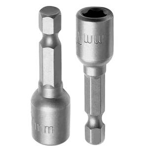 lot 8262 image: PHITUODA 14 Hex Magnetic Nut Driver Drill Bit 7mm Socket Adapter Quick Change Socket Nut Adapter for Power Tools, 2-piece