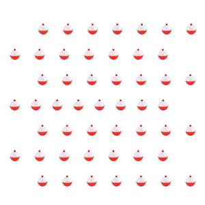 lot 8263 image: Coopay 15Pcs-50Pcs Fishing Bobbers Floats Set Snap on Float RedWhite Push Button Round Buoy Fishing Tackle Accessories Size 0.511.251.52 Inch (0.5inch-50pcs)
