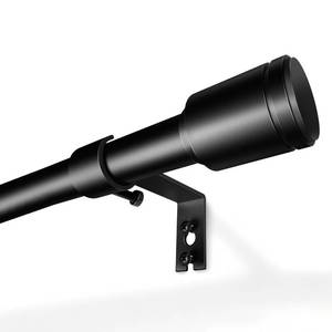 lot 8277 image: 58�� Diameter Curtain Rods 30-90 Inch, for 30-84 Inch Windows, Adjustable Splicing Black Curtain Rods for Windows with Brackets, Window Rod Long Small Curtains Rod