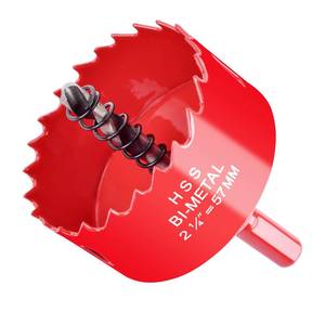 lot 8288 image: 2-14Inch  57mm Hole Saw for Wood, Plastic Board, Ceiling,Drywall, and Metal Sheet - HSS Bi-Metal Hole Cutter with Pilot Drill Bit