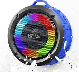 lot 8290 image: Bluetooth Shower Speaker, Upgraded Portable Shower Speakers Wireless Bluetooth 5.4, IP7 Waterproof Speakers with LED Lights, 12H Playtime, Suction Cup, Lanyard, Handsfree for Pool Bathroom Beach, Blue