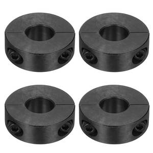lot 8313 image: uxcell 4pcs Double Split Shaft Collars 14mm Bore, Two-Piece Clamping Collar 35mm OD 12mm Thickness Carbon Steel Lock Collar Clamp with Set Screws (Black Oxide)