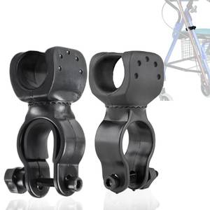 lot 8422 image: LODMOD Cane Holder for Drive Rollator, Walker, Wheelchair - Universal Crutches Stick Bracket Accessories, 1.1 ID, 2 Pcs
