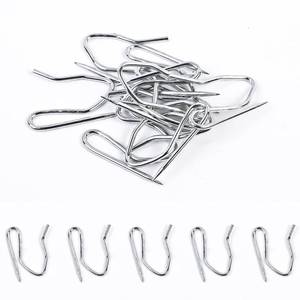 lot 8429 image: 60 Pcs Curtain Hooks for Drapes 1.2 Inches Rustproof Stainless Steel Drapery Hooks Heavy-Duty Pin-On Drapery Hooks for Window Curtain, Door Curtain and Shower Curtain Silver White