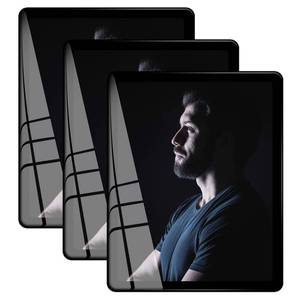 lot 8430 image: Bluesun 8x10 Picture Frames set of 3 Pack Real Glass Frames - Picture Frames 10x8 Black Matted for Wall and Tabletop (8x10,black)