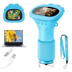 lot 8454 image: Acoath Microscope for Kids, 1000X Handheld Digital Miniscope with 2.0 Screen, Portable Pocket Microscope Education Toys Christmas Gifts for Age 3 4 5 6 7 8 9 10 Girls Boys