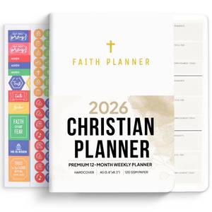 lot 8480 image: 2026 Christian Planner & Prayer Journal  Strengthen Your Relationship with God and Better Navigate His Path for You  Daily Planner wBible Verses, Prayer Prompts, & Habit Tracking (White)