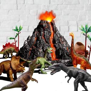 lot 11706 image: TOYSXYIN Large Volcano Set with 9 Realistic Dinosaur Action Figures for Kids 2 3 4 5 6 8 10 Years, Simulated Volcanic Eruptions wSounds, Volcano Can Store Dinos, Gift for Toddlers Boys & Girls