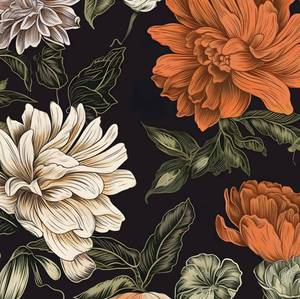 lot 12271 image: Floral Peel and Stick Wallpaper,Dark Vintage and Victorian 17.5x 393Contact Paper,Gothic and Boho Flower Wall Paper For Bathroom Bedroom Cabinet Countertop Waterproof Removable Dorm Renter Friendly