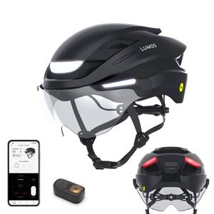 lot 12272 image: Lumos Ultra E-Bike Smart Helmet  NTA 8776 Certified  Front & Rear LED Lights  Retractable Face Shield  App Controlled  EBike, Scooter, Cycling, Bicycle  Adults, Men Women