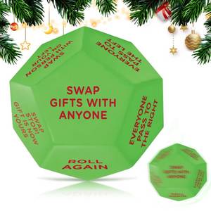 lot 12300 image: kykake 2025 New-Santa Swap Gift Exchange Dice,3  3in Exchange Gifts Family Game,Stocking Stuffers for Men Women, Anniversary Christmas Birthday Gifts for Men Women, Large Dice Party Gifts for Xmas