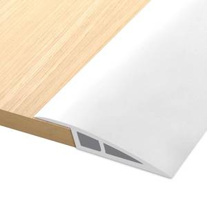 lot 12307 image: Vinyl Door Threshold Flooring Transition Strip Self Adhesive Carpet Edging Strip for Laminate Doorway Edge Threshold from 15 to 25 (White, 3.3 Ft)