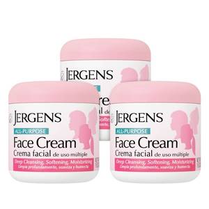 lot 12339 image: Jergens All Purpose Face Cream, Deep Cleansing Facial Cream, Makes Skin Smooth and Vibrant, 15 Oz, Pack of 3