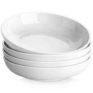 lot 13205 image: MALACASA 10 Large Pasta Bowls, 56 OZ White Salad Bowls Soup Bowls, Porcelain Serving Bowls Set of 4, Large Kitchen Bowl Plates Pasta Plates, Microwave & Dishwasher Safe, Series REGULAR