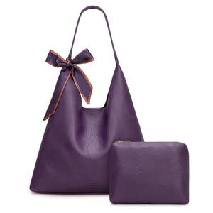 lot 13223 image: Montana West Slouchy Hobo Bag for Women Designer Shoulder Purses and Handbags with Scarf Christmas Gift Purple MWC2-573PP