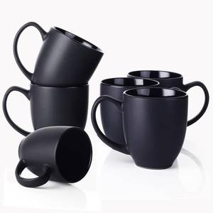 lot 13236 image: DOWAN Coffee Mugs, Black Coffee Mugs Set of 6, 16 oz Ceramic Coffee Cups with Large Handles for Men Women, Porcelain Big Mug for Tea Latte, Mug Gifts for Home Office Party