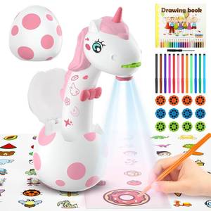 lot 13238 image: Drawing Projector for Kids Unicorn Toys for Girls Years Old 3,Art and Craft Kit, Art Sketch Projector Drawing & Tracing Include 96 Stencils & 12 Markers, Draw Gifts for Girls & Boys