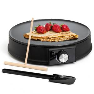 lot 13244 image: Moss & Stone 12�� Electric Griddle Pan & Crepe Machine, Non-Stick Electric Crepe Maker with Adjustable Temperature, Includes Spreader & Spatula �� Ideal for Pancakes, Blintzes & Tortillas