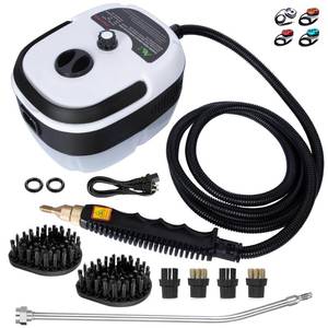 lot 13246 image: HCCTWOOW 2500W Handheld Steam Cleaner,High Temperature Pressurized Steamer for Cleaning,1000ml Portable Steam Cleaning for Home Use,Steam Cleaning Machine Portable Car Steamer WBrush Heads,White (incomplete)