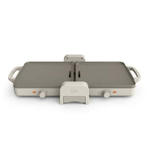 lot 13262 image: bella 10 x 20  Ceramic Fold-n-Store Dual Temp Griddle  EverGood�� Ceramic Nonstick Coating  Oatmilk