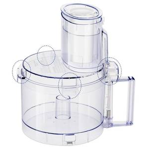 lot 13269 image: 7 Cup FP-631AGTXT-1 with 4 Locking Tabs Complete Accessories Fits Cuisinart Food Processor Replacement Parts,Contain Bowl, DLC-117BGTXT1 Cover, DLC-118BGTXT1 Sleeve and DLC-120BGTX-1 Pusher, DLC-10