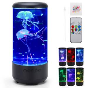 lot 13273 image: Jellyfish Lamp, 18LED 7-Color Changing Light with 5 Levels Brightness Jellyfish Aquarium fish lamp Home decor, childrens birthday gift, mens and womens holiday gift, relaxing mood atmosphere