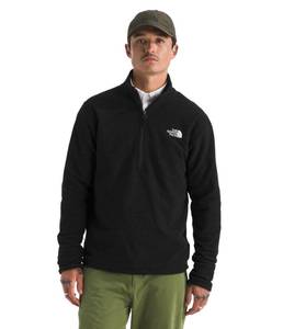 lot 14142 image: The North Face Mens Textured Cap Rock Quarter Zip Pullover - 14 Zip Fleece Jacket with a Classic Fit & Embroidered Logo, TNF Black Heather, Medium