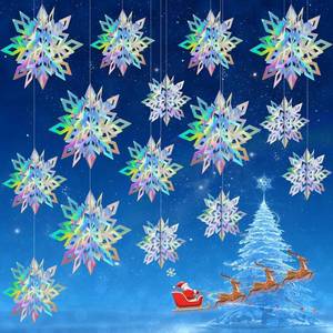 lot 14143 image: Holographic Snowflake Window Decoration