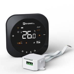 lot 14151 image: SASWELL Smart WiFi Thermostat for Home, Programmable Thermostat with C-Wire Adapter, 3H2C for Heat Pump & Conventional Systems, Tuya App Control, Compatible with Alexa & Google Assistant
