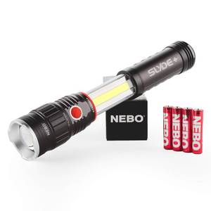 lot 14175 image: NEBO 300-Lumen LED Worklight Flashlight Slyde Has a Strong Magnetic Base Use as a Standard Flashlight or Slide to Open and Reveal the Best Work Light - Nebo 6525