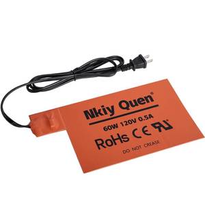 lot 14467 image: Nkiy Quen 8.2 x 5.5 Inches Automotive Silicone Battery Pad,Silicone Battery Heater Pad with Thermostatic Control,Car Batteries Heater for Cold Weather Batteries Protection