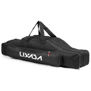 lot 14472 image: Lixada Fishing Rod Case 3 Layers Oxford Fishing Rod Bag Portable Folding Fishing Rod Carrier Case Fishing Reel Tackle Storage Travel Bags(90cm120cm150cm)