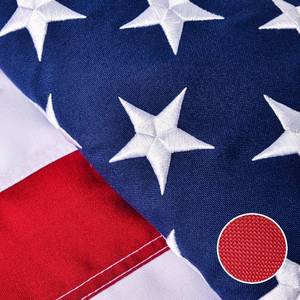 lot 14479 image: American Flag for Outside 4x6 Ft - TearProof Series Outdoor Use US Flags - Long Lasting, Fade Resistant - Thick Spun Polyester USA Banner - High Wind United States Flag - Embroidered Stars, Sewn Stripes, Brass Grommets