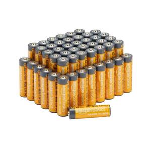 lot 14485 image: Amazon Basics 48-Pack AA Alkaline High-Performance Batteries, 1.5 Volt, 10-Year Shelf Life, Long-lasting, No Leakage