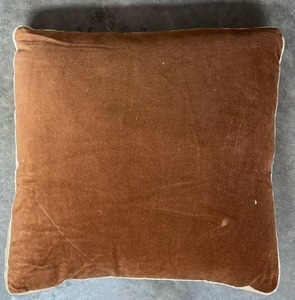 lot 19709 image: Magaschoni Home Cotton Velvet Pillow - MochaWheat 20x20