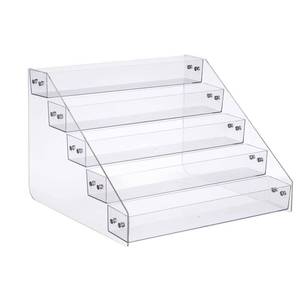 lot 19738 image: Kihor Tiered Spice Rack Acrylic, Spice Rack Shelf Seasoning Organizer for Countertop, Cabinet, Pantry, Kitchen Storage - 5 Tier