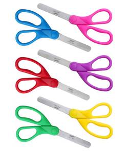 lot 20214 image: Mr. Pen Kids Scissors - 6 Pack, 5 Inch, Colored Toddler Safety Scissors for Kids