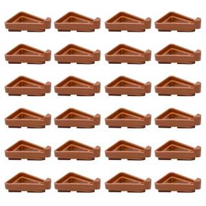 lot 20252 image: 24pcs Plant Pot Feet, Invisible Flower Pot Risers, Pot Lifters Support, Triangle Feet Lifter, Terra Cotta Pot Toes for Indoor Outdoor Planters & Gardening Plant Container (Brick-red)