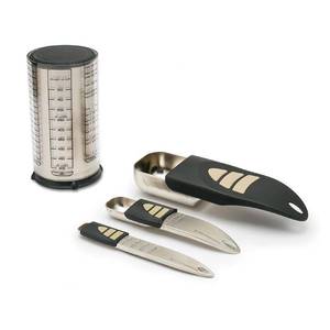 lot 20284 image: Fox Run Bakers Pro Adjust-A Measuring Set  4-Piece  Satin