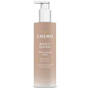 lot 20303 image: Cremo White Jasmine Amber Body Wash for Women  Notes of White Jasmine  Red Currant  and Sweet Amber  16 FL OZ (pump broke off)