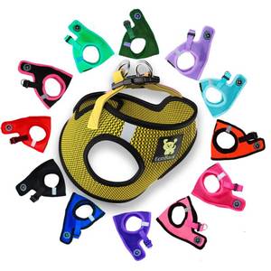 lot 2223 image: EcoBark Step in Dog Harness - Eco-Friendly Teacup Dog Harnesses for XXS, XS, and Small Dogs - Reflective and Adjustable Mini Body Halter Vest -Tiny Soft Mesh Toy Breed Harness (Yellow, XXXS)