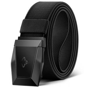 lot 2227 image: BULLIANT Tactical Belt for Men, Men Stretch Nylon Web Gift Belt 1.5-Hiking Rigger Military Work-Quick Release(Black,32-36 Waist Adjustable)