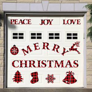 lot 2240 image: Ferraycle Merry Christmas Magnetic Garage Door Decorations Xmas Garage Door Magnets Decor Car Stickers Refrigerator Decals